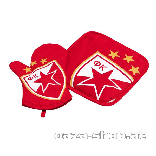 Preview: Kuhinjski set "Crvena Zvezda" crveni