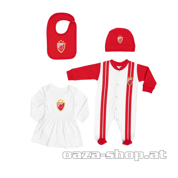Set za devojčice 4/1 "Crvena Zvezda" crveno beli