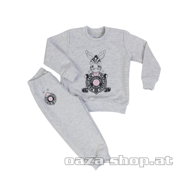 Dečija trenerka PFC "Zebra" siva