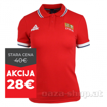 Ženska polo majica SRB PEAK 23/24 crvena
