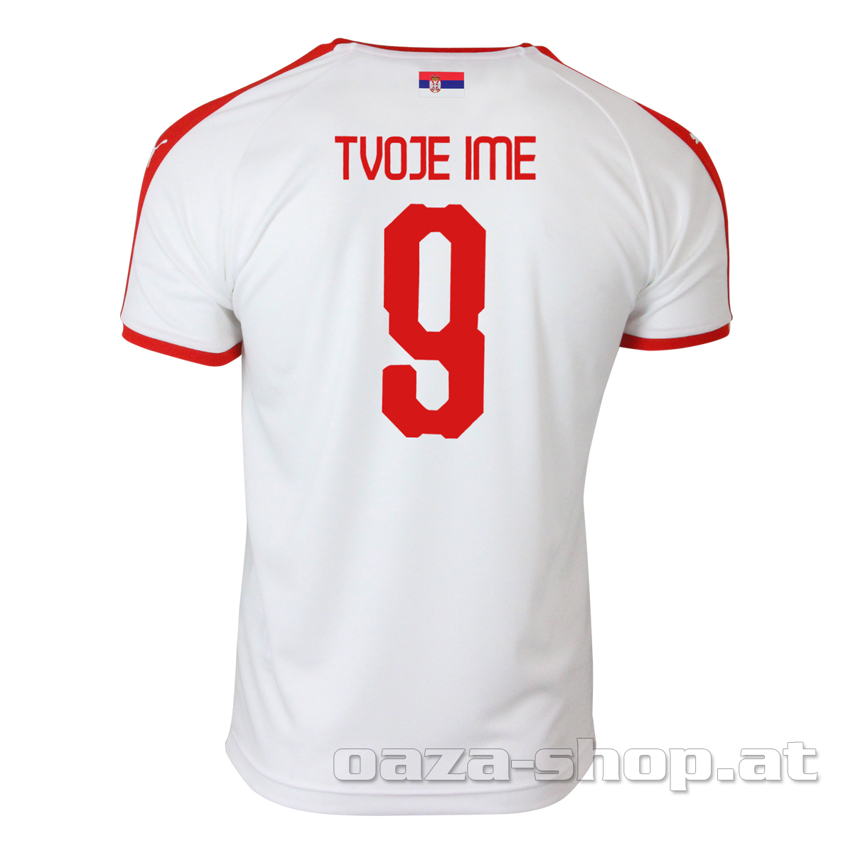Oaza Shop Budi Navijac Budi Deo Srpske Oaze Beli Dres Srbija Puma 2018 19 Sa Stampom