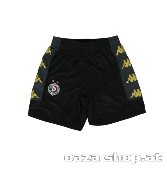 Dečiji šorts Kappa FK Partizan 2025/26 crni