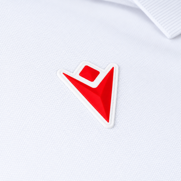 White FK Crvena zvezda 2026/27 Macron polo shirt with red details and club crest