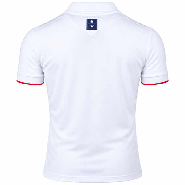 White FK Crvena zvezda 2026/27 Macron polo shirt with red details and club crest
