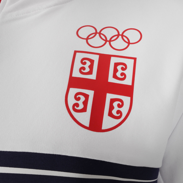 Ženska trenerka ful zip PEAK SRB OKS bela/teget