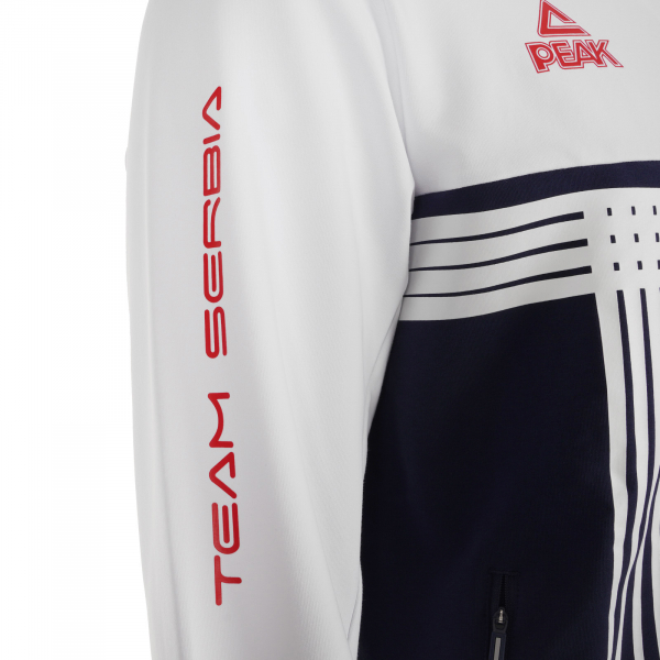 Ženska trenerka ful zip PEAK SRB OKS bela/teget