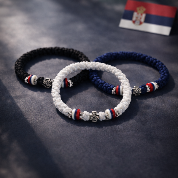 Geflochtenes Armband mit der Trikolore