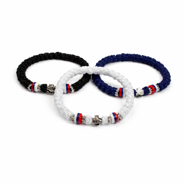 Geflochtenes Armband mit der Trikolore