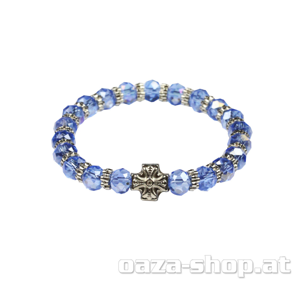 Brojanica sa perlama sv. plava/srebrena