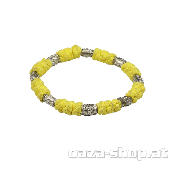 Brojanica pletena žuta/srebrena