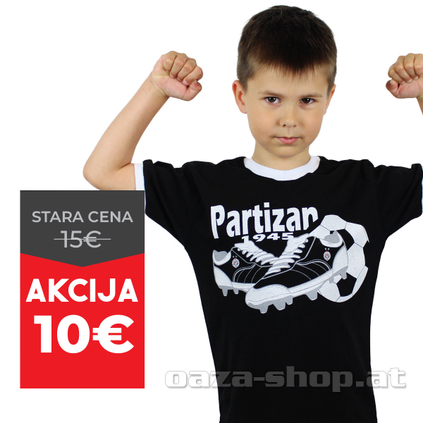 Dečija majica "PARTIZAN" crna