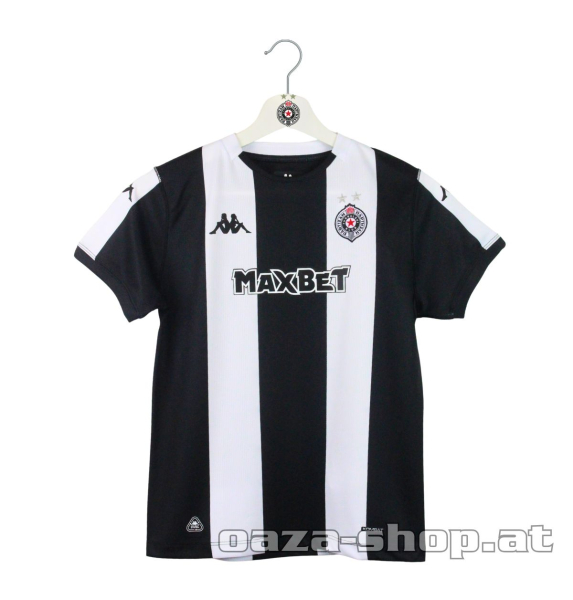 Dečiji dres Kappa Partizan 2025/26 crno beli