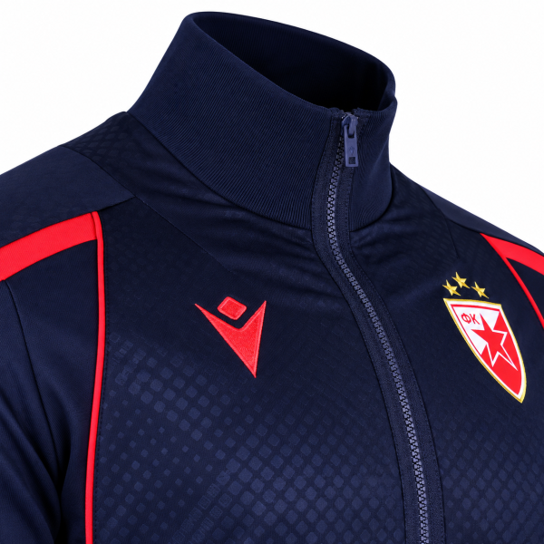 FK Crvena zvezda 2026/27 Macron full zip sweatshirt navy blue and red