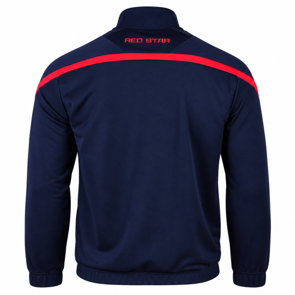 FK Crvena zvezda 2026/27 Macron full zip sweatshirt navy blue and red
