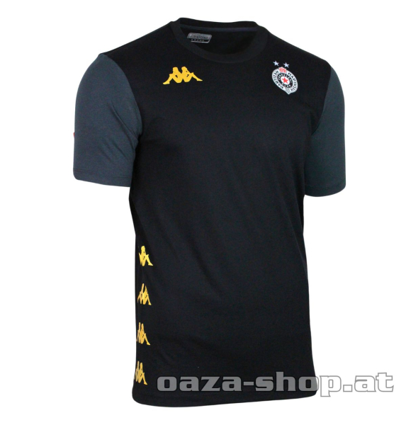 T-shirt FK Partizan Kappa 2025/26 black/grey