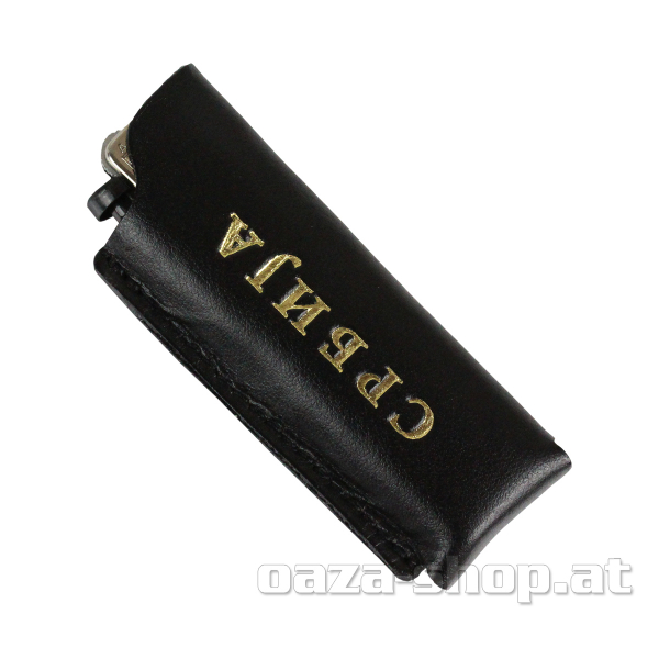 Kožni uložak za upaljač sa upaljačem SRB crni model 1