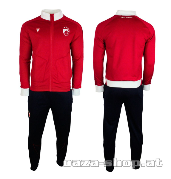 Macron komplet zip trenerka CZ 2025/26 red