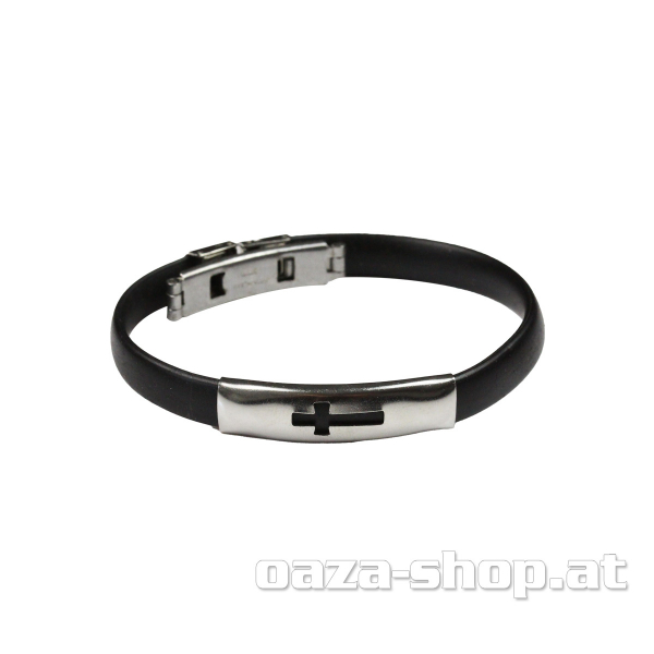 Narukvica sa metalnom pločom / crna