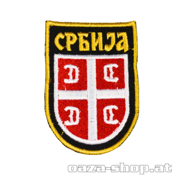 Našivak "SRBIJA" zlatno/cveno/beli