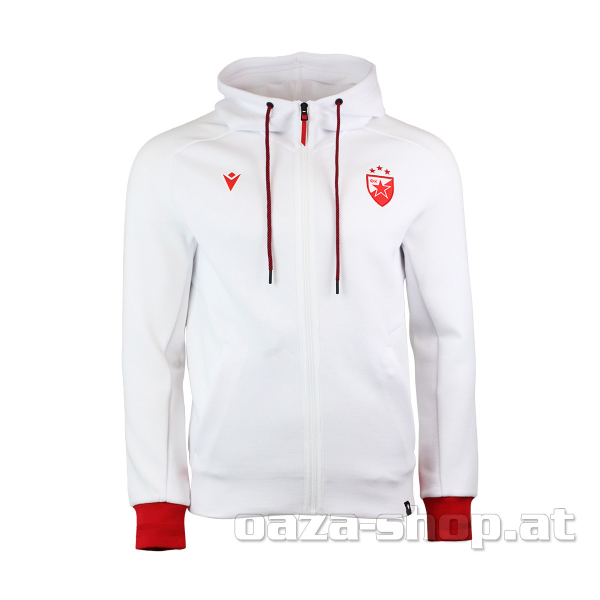 Macron zip duks sa kapuljačom beli CZ 2024/25