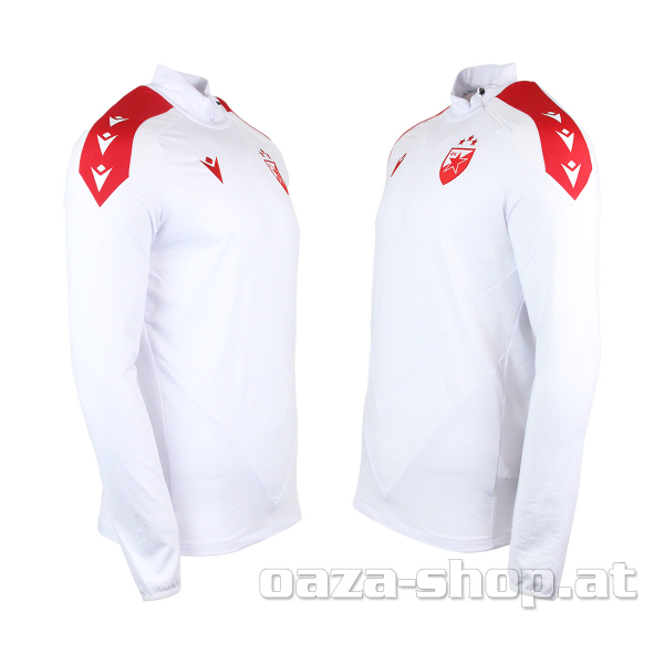 Macron trening 1/4 zip duks beli CZ 2024/25