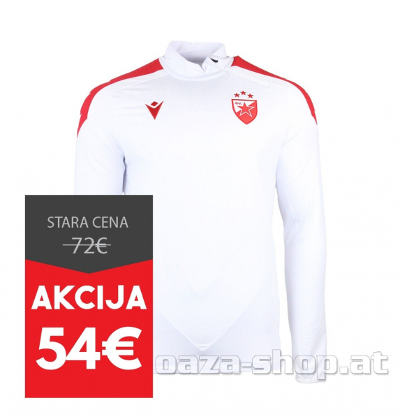 Macron trening 1/4 zip duks beli CZ 2024/25