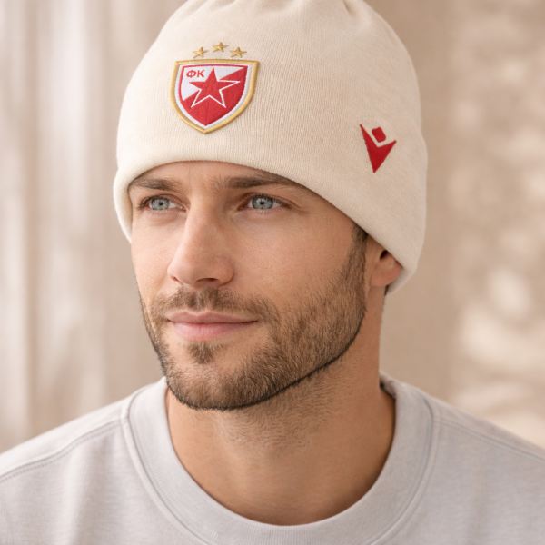 Zimska kapa Macron Crvena zvezda 2025/26 bela