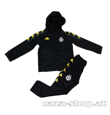 Dečija komplet trening trenerka Kappa FK Partizan 2025/26 crna
