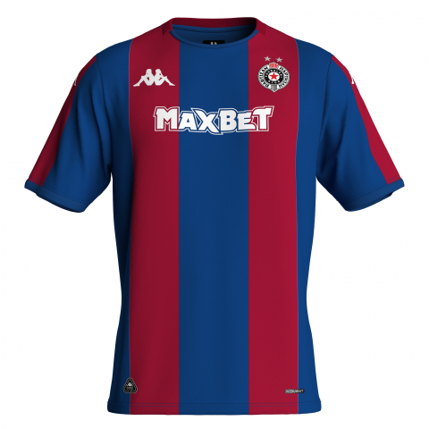 Gostujući dres Kappa Partizan 2025/26 bordo/plavi
