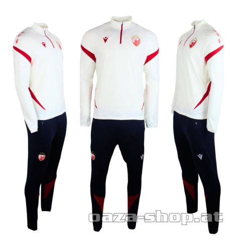 Macron komplet 1/4 zip trening trenerka CZ 2025/26 offwhite