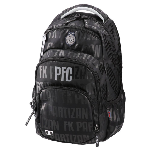 Schwarzer FK Partizan Shadow Strike ergonomischer Rucksack 40L mit Vereinswappen