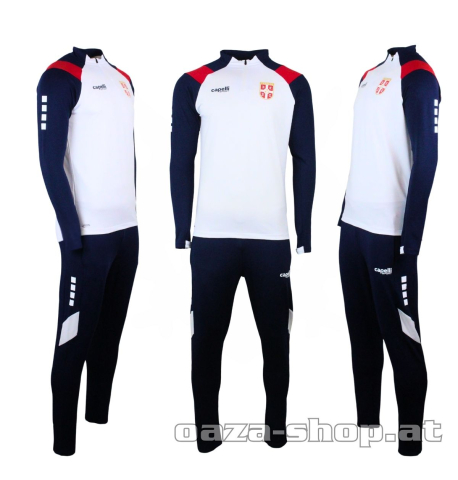 Capelli 1/4 Zip Trainingsanzug FSS 2025/26 Weiß Navy Serbien