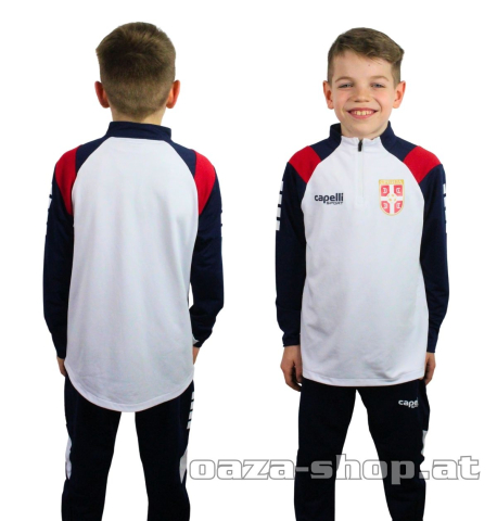Kinder Capelli 1/4 Zip Trainingsanzug FSS 2025/26 Weiß Navy