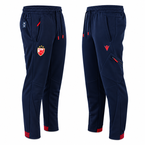 FK Crvena zvezda PRO Trainingshose 2026/27 Macron dunkelblau mit roten Details