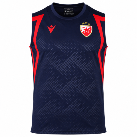 FK Crvena zvezda ärmelloses Trainingsshirt 2026/27 Macron dunkelblau rot