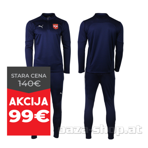 Trening trenerka 1/4 zip SRBIJA FSS PUMA 2024 teget