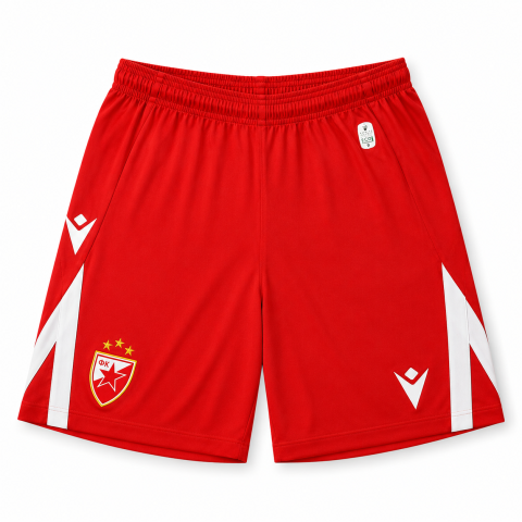 FK Crvena zvezda Heimshorts 2026/27 von Macron in Rot