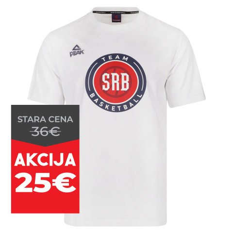 Majica "TEAM SRB" PEAK KSS bela